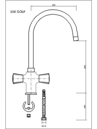 Смеситель для мойки Mofem GOLF 142-1351-02