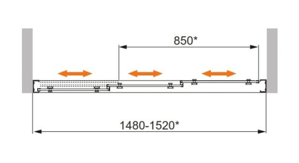 Шторка для ванны Cezares FAMILY-B-V-3-170/140-P-Cr
