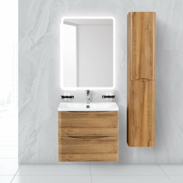 База под раковину BelBagno ACQUA-600-2C-SO-RR подвесная Rovere Rustico