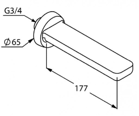 Излив для ванны KLUDI BALANCE 5250005