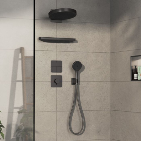 Переключатель потоков на 3 положения Hansgrohe ShowerSelect Comfort Q 15587340 шлифованный черный хром