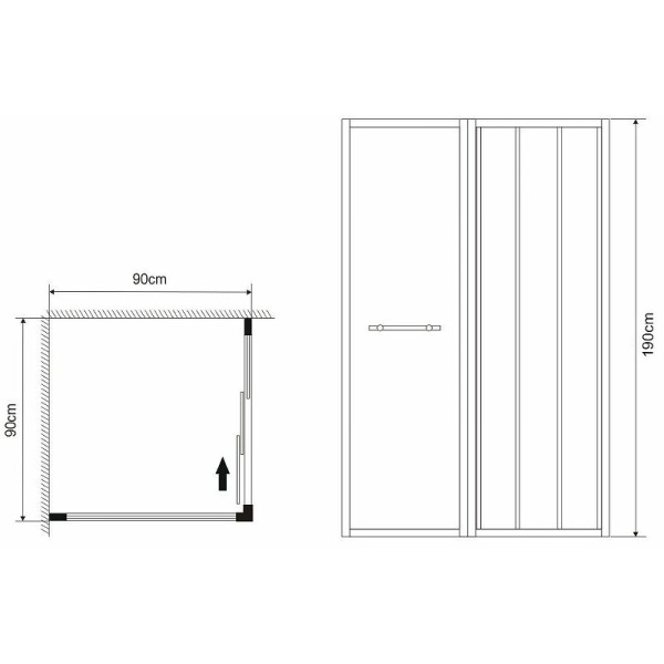 Душевой уголок (90х90) Grossman Alba GR-9090Al1