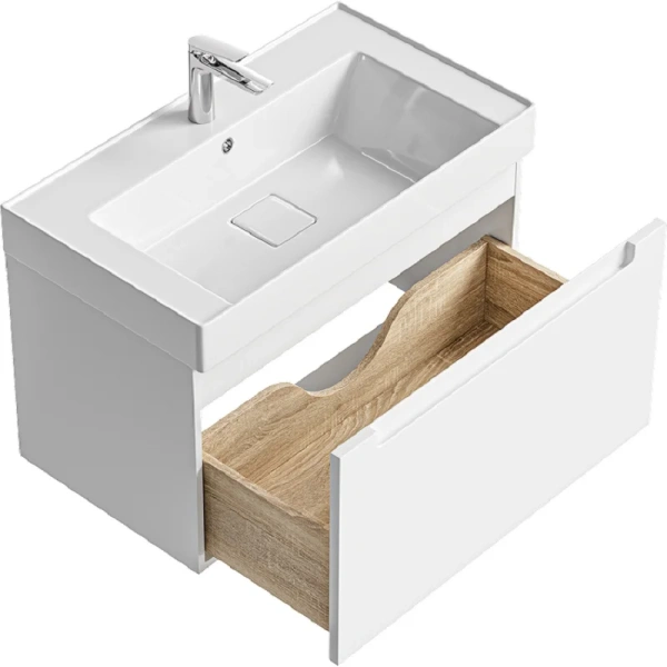 Тумба без раковины 80 см Aqwella Vancouver VAN01081 белый матовый