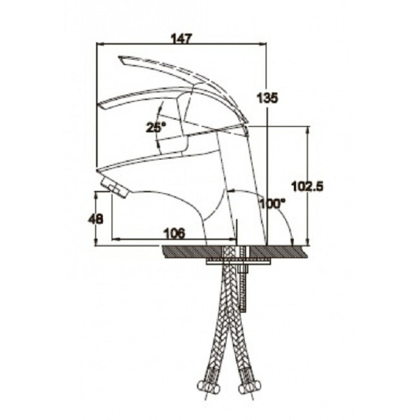 Смеситель для раковины KAISER Nova (23011)