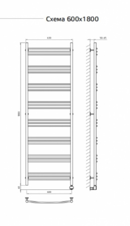 Электрический полотенцесушитель ArtofSpace ARTICO EAAO6001800BRONZERP
