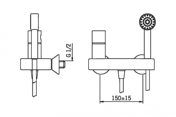 Смеситель для душа Oras Il Bagno Alessi One 8560 Смеситель для душа Oras Il Bagno Alessi One 8560