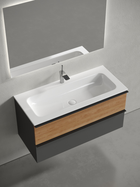 Тумба под раковину Sancos  Delta DL100GR дуб красный