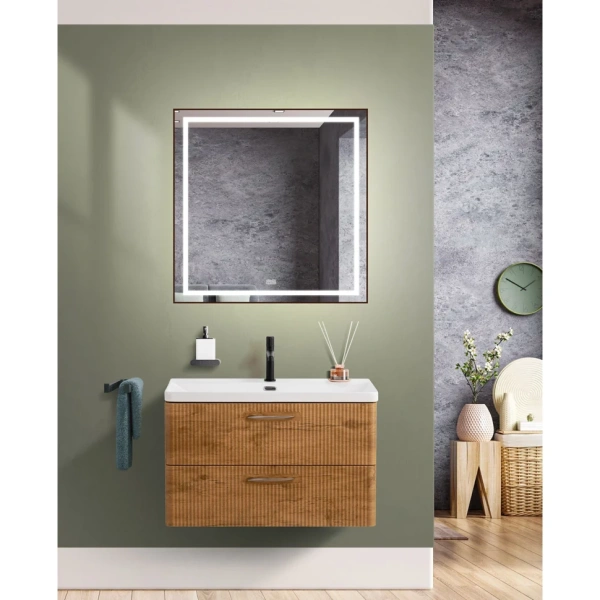 Тумба под раковину BelBagno Due DUE-800-2C-SO-RN-P без ручек, Rovere Nature