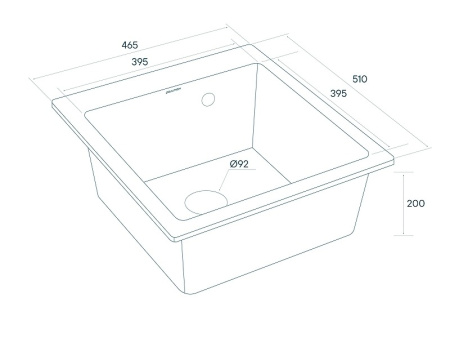 Кухонная мойка Paulmark  Kante 45 PM104651-WH белый
