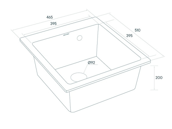 Кухонная мойка Paulmark  Kante 45 PM104651-GR серый