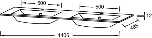 Раковина полувстраеваемая Jacob Delafon Sherwood EB1832RU-DE1