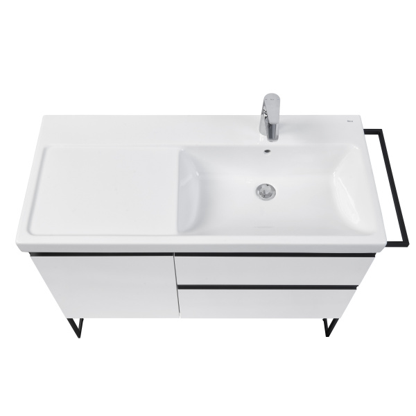 Тумба под раковину Roca Domi 100 белый глянец 2 ящика, правая A857478806