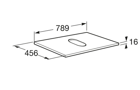 Столешница под раковину Roca The Gap 80 белый глянец A857419806
