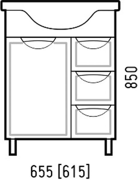 Тумба напольная Corozo Монро 65 SD-00000993