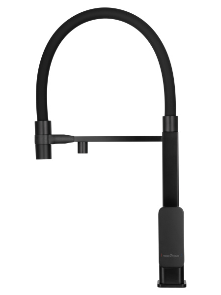 Смеситель для кухни с гибким изливом и подключением фильтра WONZON & WOGHAND, черный матовый WW-88458012-MB Смеситель для кухни с гибким изливом и подключением фильтра WONZON & WOGHAND, черный матовый WW-88458012-MB