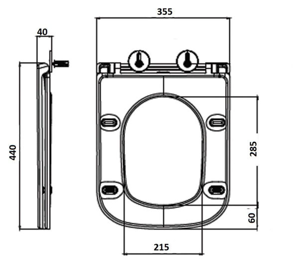 Сиденье для унитаза с микролифтом из дюропласта Art&Max Monza AM232SC
