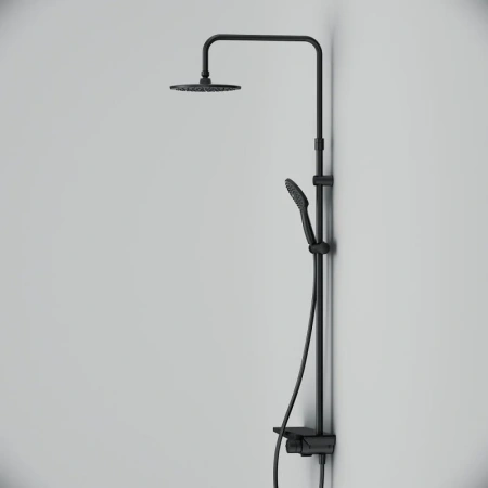 Душевая система с изливом Am.Pm Gem F0790722 черный матовый