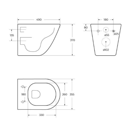 Комплект унитаза с инсталляцией BelBagno BB046CHR/SC/BB026/BB042BL