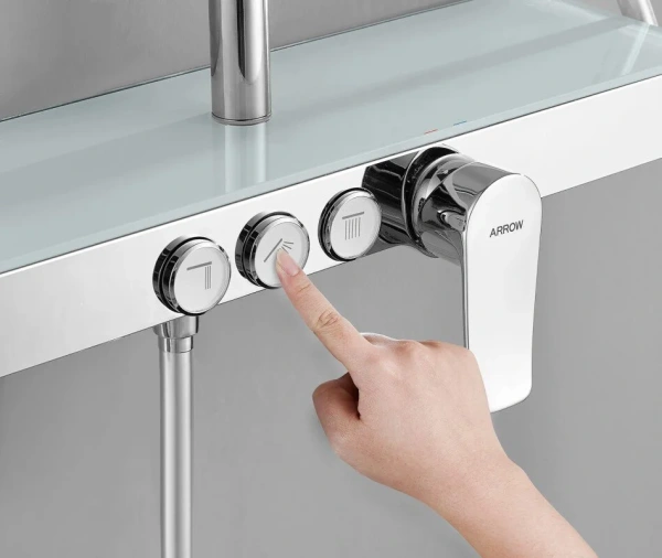 Душевая система с изливом Arrow AG3315CP хром