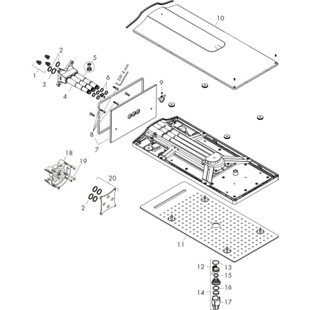 Верхний душ hansgrohe Rainmaker Select 580 3jet EcoSmart 24011400 белый/хром