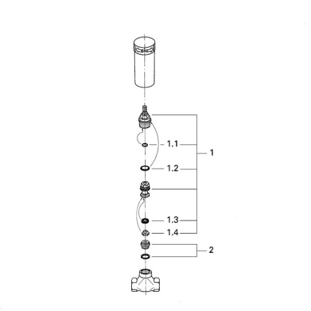 Механизм скрытого вентиля 1/2", DN 15 Grohe 29800 000 (29800000)