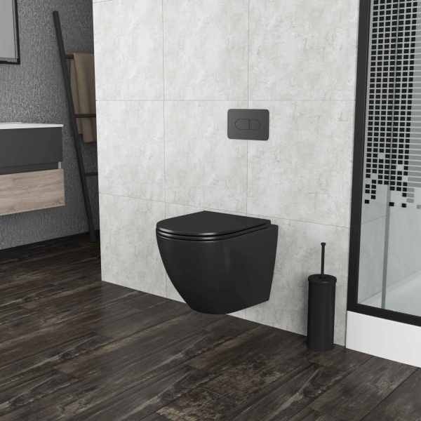 Унитаз подвесной безободковый Grossman  GR-4457BMS с сиденьем микролифт