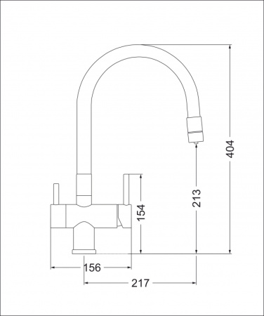 Смеситель для кухни EMAR ЕС - 3015 satin