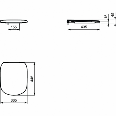 Крышка-сиденье для унитаза Ideal Standard Tesi T3529V3