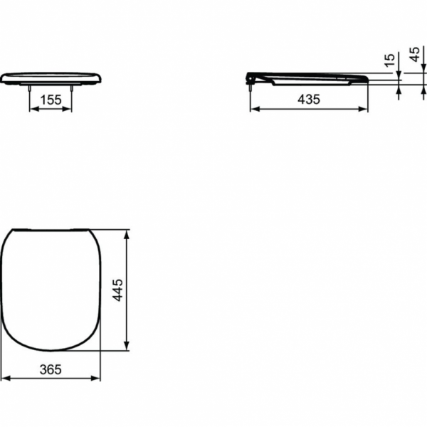 Крышка-сиденье для унитаза Ideal Standard Tesi T3529V3 Крышка-сиденье для унитаза Ideal Standard Tesi T3529V3