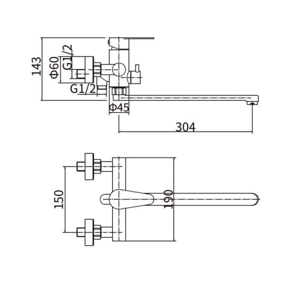Смеситель для ванны FASHUN A52215