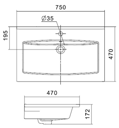 Раковина Aquaton Santek Элина 75 1WH501619
