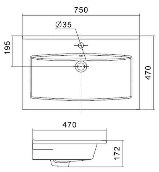 Раковина Aquaton Santek Элина 75 1WH501619