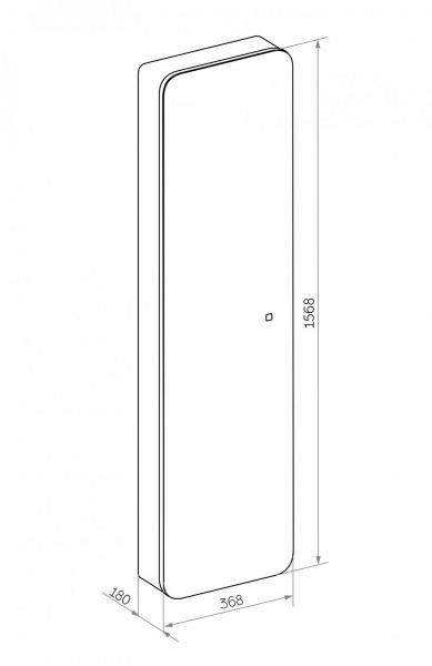 Зеркало-шкаф с подсветкой Art&Max LECCE AM-Lec-360-1560-1D-DS-F-Nero