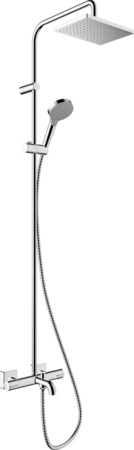 Душевая система Showerpipe 230 1jet с термостатом для ванны Hansgrohe Vernis Shape 26284000