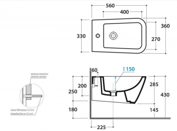 Биде Globo Stone STS09.BI*1