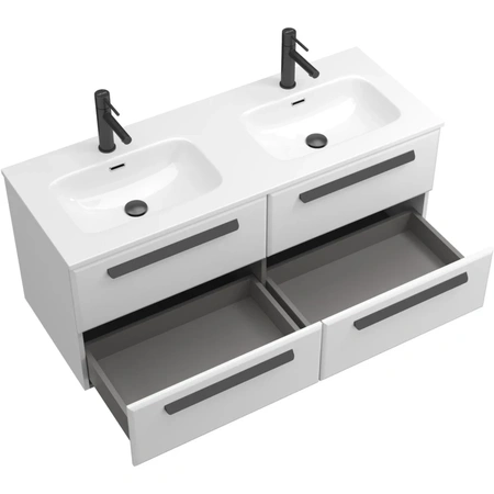 Тумба под раковину Cezares ECO-CER-N-1200-4C-SO-2-BL Bianco Lucido без ручек
