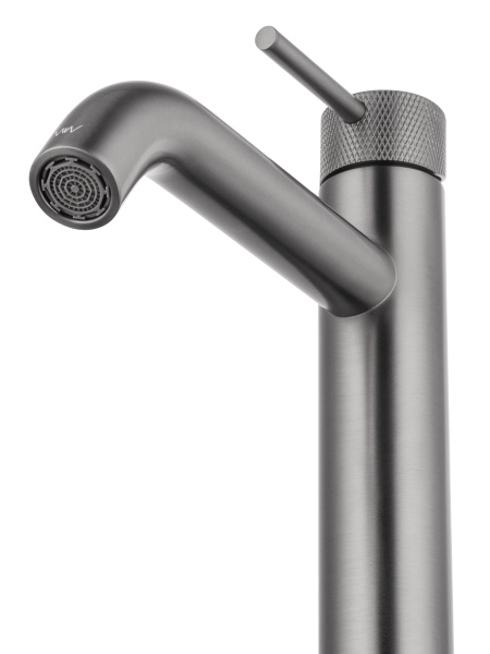 Смеситель для раковины высокий WONZON & WOGHAND, темный графит WW-H1062-BGG