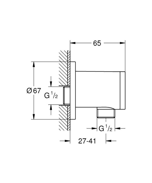 Подключение для душевого шланга Grohe Tempesta 28671 001 (28671001)