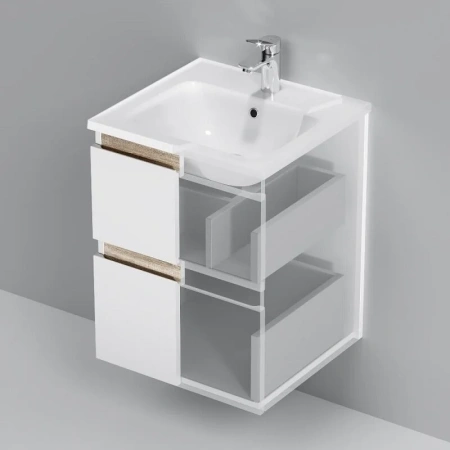 Тумба без раковины 50 см Am.Pm Sense M85AFHX0502WG белый глянец