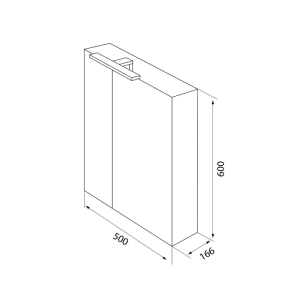 Шкаф-зеркало, IDDIS NMIR502i99, белый