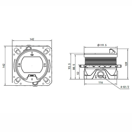 Встраиваемый термостат для ванны AQUAme AQM8801CR