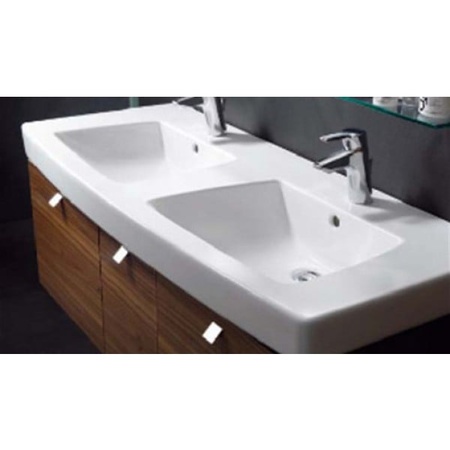 Раковина Ideal Standard Ventuno T002001, прямоугольная, двойная, 130 см