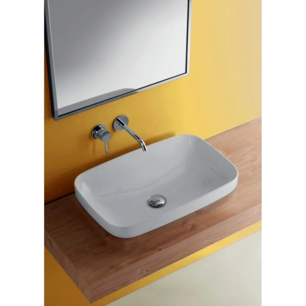 Раковина накладная (60х38) Kerasan Tribeca 514301 белый глянец