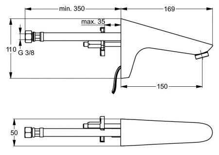 Излив-наполнитель электронный для раковины Ideal Standard Ceraplus A4159AA, хром