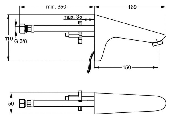 Излив-наполнитель электронный для раковины Ideal Standard Ceraplus A4159AA, хром