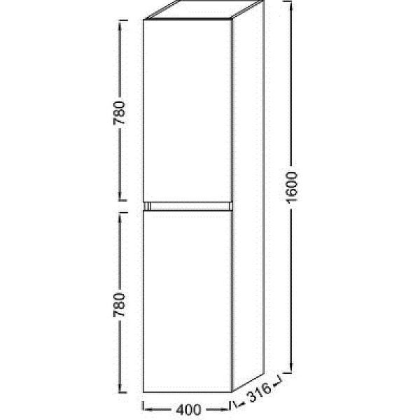 Пенал Jacob Delafon Tolbiac 40 EB2385-J5