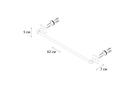 Полотенцедержатель FIXSEN Metra трубчатый FX-11101