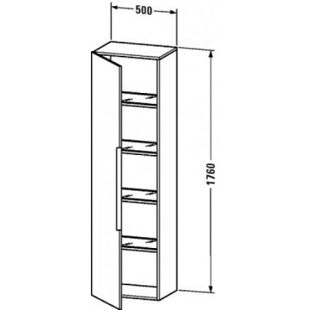 Шкаф-пенал Duravit H29253R2222