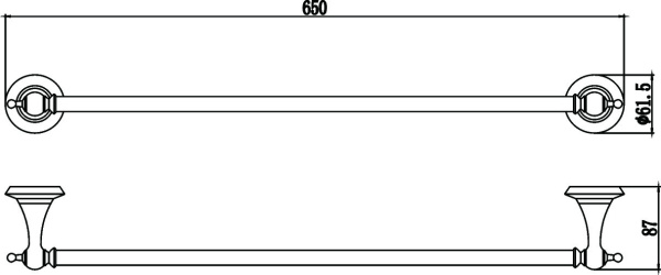 Держатель для полотенец Savol прямой 60 см S-06924W