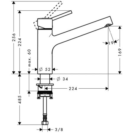 Кухонный смеситель Hansgrohe M52 73862000